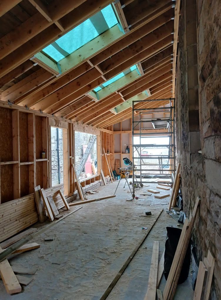 Timber-frame extension built by S.F.C Joiner and Builder